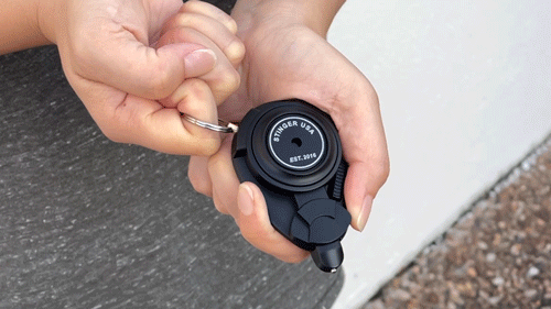 Falcon Personal Alarm Car Emergency Tool with Spring-Loaded Glass Breaker and Seatbelt Cutter