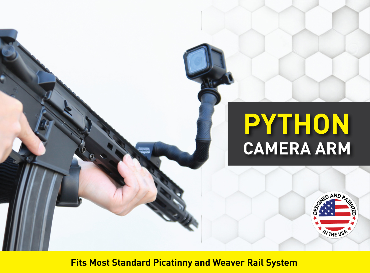 Stinger Python Camera Arm with Adaptor Mount compatible with Gopro Hero 9,8,7,6,5,4/3, Insta360 One R, AKASO, OSMO Action, and Most Action Cameras