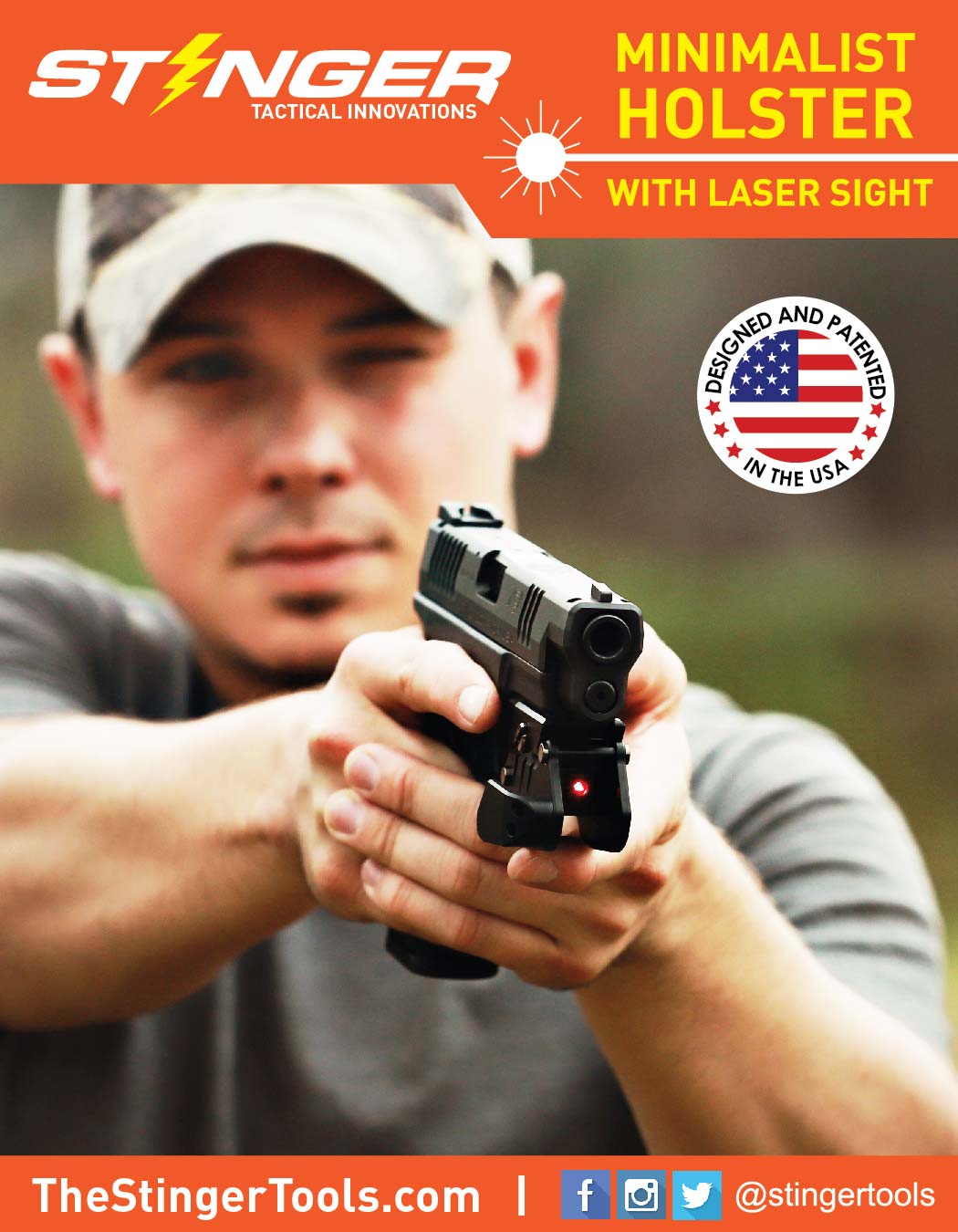Stinger Concealment with Laser Sight System: Trigger Guard Protection Cover, Belt Clip Minimalist Carry Solution