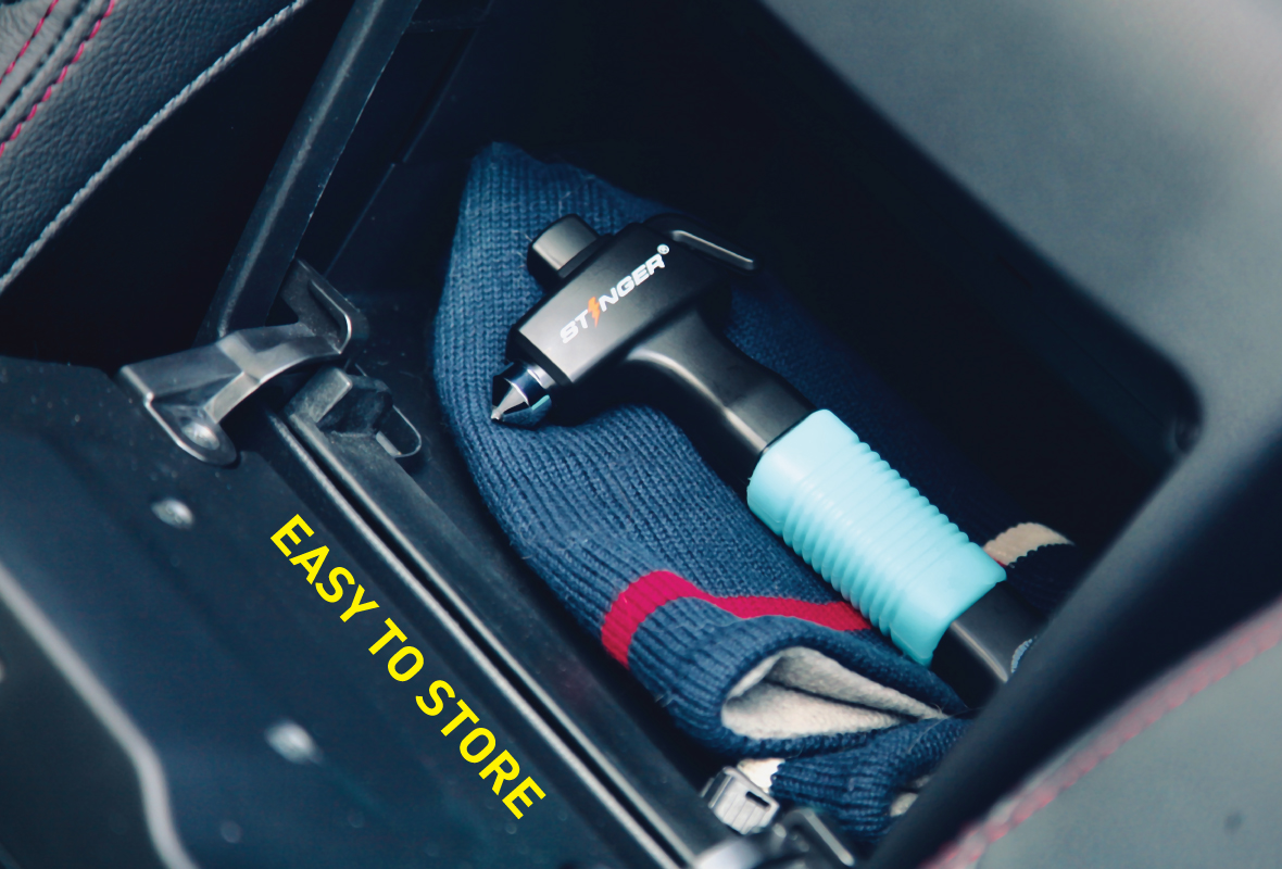 Stinger Ztylus Car Emergency Escape and Rescue Tool: Super Duty Vehicle Traditional Glass Hammer, Spring Loaded Window Breaker Punch, Razor Sharp Seatbelt Cutter